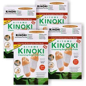 100 Detox-pleisters Kinoki voor de voeten met natuurlijke kruiden, set voor 50 dagen, van Black Forest Spa®