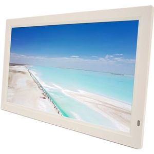 Digitale Fotolijst, 21,5 Inch Elektronische Albumondersteuning USB IPS-scherm Videomuziek Afspelen voor Reclame (EU-stekker)