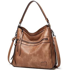 Dames Handtassen Schoudertassen for Reizen Weekend Outdoor Vrouwelijke Lederen Grote Messenger Bag(Khaki)