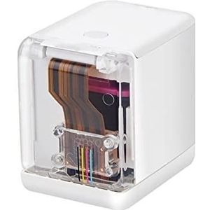 voor codedatumlabel Draagbare mobiele kleur mini handheld inkjet printer WIFI Draadloze Bluetooth Tattoo Logo Print Print Cool Gadget for ontwerpers (Color : White, Size : Set and Two Ink)