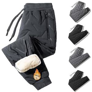 Winter Heren Fleece Gevoerde Joggingbroek Brede Rechte Pijpen Bodem Joggers Hoge Taille Met Zakken Thermische Plus Size Verdikte Warme Vrijetijdssportbroek Lang, M-7XL(Gray A,7XL)