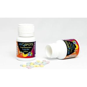 Myospots Effectieve training voor het rusten van de tong in verschillende smaken - 100 tabletten - veelzijdige ondersteuning voor ademhaling en gezondheid (50 stuks)