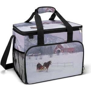 Winter van Noord-Europa Koeltas Geïsoleerde Lunch Tas Picknick Tas Koel Bag Box Voor Camping Reizen Vissen Reizen