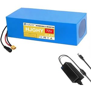 Xt60,72V 30Ah,HJGHY 72V 20Ah 30Ah 40Ah lithium-ion accupakket 72 Volt PVC lithium-ion accu met lader voor 0-3000W elektrische fietsen en motorfietsen
