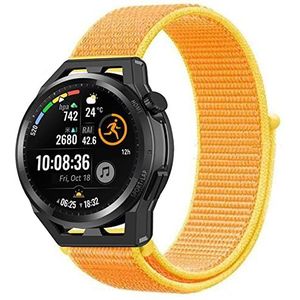 Strap-it Huawei Watch GT Runner nylon band (lichtgeel)