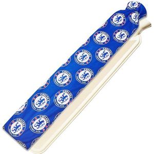 Chelsea F.C. lange warmwaterkruik met zachte hoes 2L - voetbalcadeaus voor hem (blauw/wit lang)
