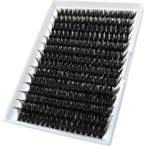 280 stuks 60D dikke volume clusters wimperextensions Russische D-krul individuele wimpercluster gereedschap (60D-0.07D, 9-16 mm)