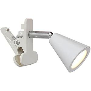 FHL easy! Led-klemlamp ZIRBEL wit - flexibele klemspot & leeslamp