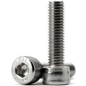 (15 stuks) M8 x 50 mm binnenzeskantschroef 304 roestvrij stalen cilinderschroeven met binnenzeskant volledige schroefdraad