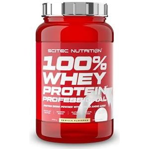 Scitec Nutrition 100% Whey Protein Professional - Verrijkt met extra aminozuren & spijsverteringsenzymen - Glutenvrij - Zonder palmolie, 920 g, Vanille