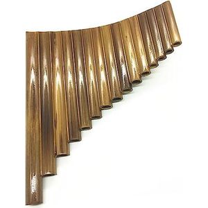 Handgemaakte Bamboe Panfluit 15 Pijpen Rechts/Links Houtblazers Instrument G Sleutel panfluit traditioneel (Color : Right)