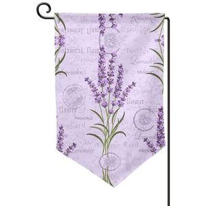 Lavendel stempel tuin vlag dubbelzijdige boerderij tuin vlag lente zomer buiten decoratie 30x45 cm