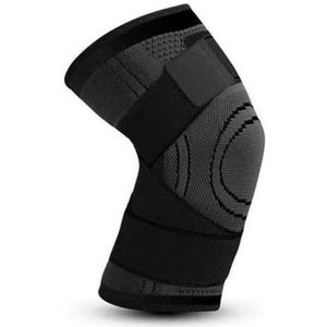 CHUBARIY 1 stuk kniebeschermers bretels sport kniesteun heren dames compressiemouwen fitness kniebeschermers (kleur: zwart, maat: XL)