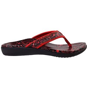 Spenco Yumi Nuevo Snake Slide sandaal voor dames, rood, 4 UK, Rood, 37 EU