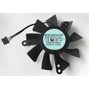 NVIDIA Zotye GTX690 GTX 590 Graphics Card Fan - DFB802012M00T 4-Pin Temperature Control, Quiet Operation, Compact Design