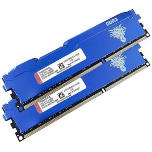 DDR3 16GB Kit (8GBx2) Desktop RAM 1866MHz PC3-14900 UDIMM Non-ECC Unbuffered 1.5V 2Rx8 Dual Rank 240 Pin CL13 PC Geheugen Computer Memory Upgrade Geheugenmodule (Blauw)