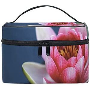 Hengpai Roze water lelie cosmetische tas reizen make-up trein koffers opslag organizer voor vrouwen