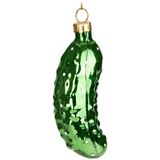 BRUBAKER Gherkin - Handbeschilderde Kerstbal van Glas - Handgeblazen Kerstboomversieringen Figuren Grappige Decoratieve Hangers Boombal - 9 cm