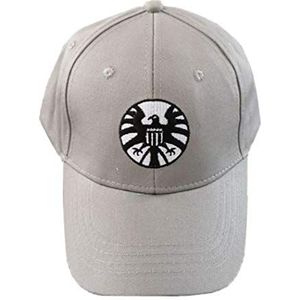 Captain Marvel Hat Shield Logo Katoen Grijs Snapback Cap Film Cosplay Kostuum Merchandise Voor Volwassen Fancy Dress Kleding Accessoires