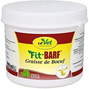 cdVet Fit-BARF Rundervet 500 ml - BARF voedingssupplement met puur rundvet voor de gezondheid van lever, nieren, huid en stofwisseling van honden en katten