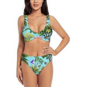 Zelinge Hoge Taille Bikini Sets Sportief 2-delig Badpakken Twist Front Badpak S-XXL