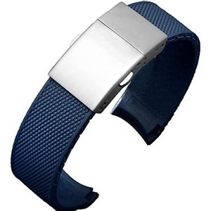 Quick Release horlogebanden, horlogeband siliconen fluorescerende rubberen horlogeband 21 mm compatibel met Longines sportduikhorlogeband zwart 21 mm, maat: zwart (Color : 21mm, Size : Grijs)