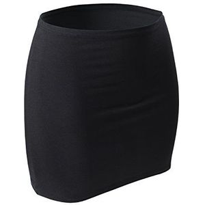 CFLEX Variotube-nierwarmer voor dames, shirtverlenging, minirok van katoen, jet black, M-L