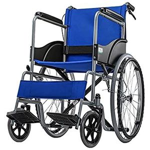 Rolstoelen Inklapbare rolstoelen met begeleider, opklapbare rolstoelen met rugleuning Afneembare, wegzwenkbare voetsteunen en armleuningen voor transport Gemakkelijk door verzorger te duwen