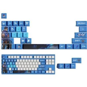 (VALORANT) toetsenborddoppen (29)PC Gaming Mechanische Keycap Numpad Aangepaste Keycaps Laser Gegraveerd met Elk Mechanisch Toetsenbord (YORU)