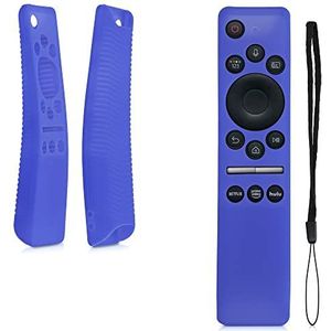 kwmobile hoes compatibel met Samsung BN59-01312A / BN59-01312B hoes - Siliconen anti-slip hoes voor afstandsbediening in blauw