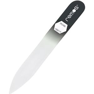 REMOS nagelvijl van echt gehard glas met dubbelzijdig schuurvlak 8 cm (zwart)