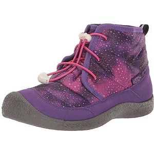 KEEN Howser 2 Quilted Mid Height Waterproof Comfy Durable Chukka Boots, Tillandsia Purple/Multi, 2 US Unisex Big Kid