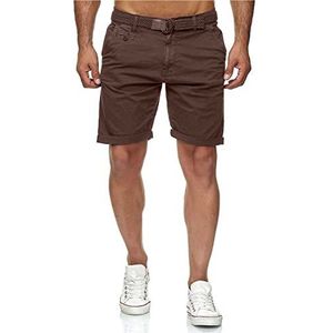 Indicode Conor katoenen shorts voor heren, Rootbessen, M