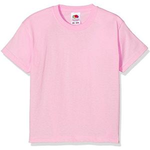 Fruit of the Loom Unisex Valueweight korte mouw, Roze (Lichtroze), 9-11 Jaren