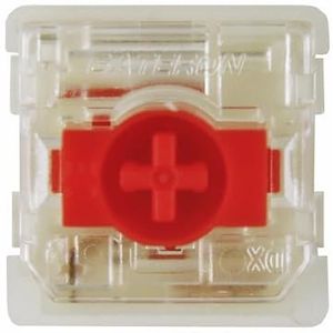 VGHJTYS Laag profiel melkachtige schakelaar v2 rood blauw bruin as 3-pins voor schakelaars met laag profiel mechanisch toetsenbord K1 K7 NuPhy Air75 (kleur: rood 110 stuks)