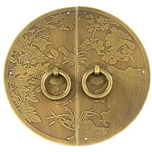 Antieke handgrepen, antieke deur trekt apair ronde 110 140 180 240mm Chinese Antieke Meubels Koperen Boekenkast Shoecase Handvat Kast Kast Garderobe Deur Handgrepen Trekt Retro (Kleur: 240mm brons)