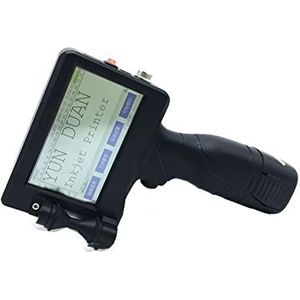 Draagbare Printer, Handheld touchscreen inkjet printer codeer label print machine 60 0DPI 12. 7 mm USB QR Code Qr Streepjescode Productiedatum logo(3)