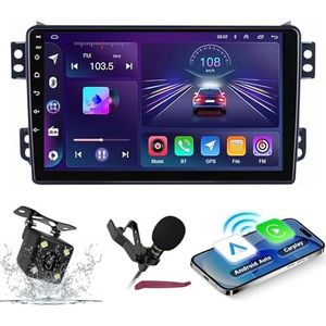 Android 14 Autoradio Navi voor O-pel Agila 2008-2014 / S-uzuki Splash Ritz 2008-2012 9 ""Screenradio met Carplay Android Auto GPS Navigatieondersteuning Bluetooth 5.0 HIFI FM 5G-WiFi SWC,M400s