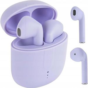Setty Hoofdtelefoon, draadloos, Bluetooth 5.0 TWS draadloze oortelefoon, in-ear oortelefoon, stereo headsets draadloos opladen en draagbare oplaadhoes voor Android/iPhone/Samsung/Huawei (paars)