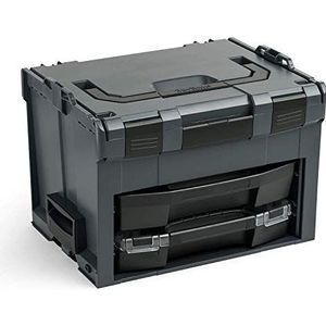 Bosch Sortimo LS-Boxx 306 Gereedschapskoffer, set in antraciet, met i-Boxx 72, zwart, uitgerust met inzetbakjes, set A3 en LS-lade 72, zwart, leeg