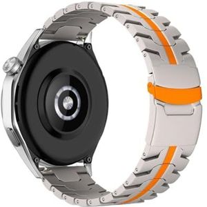22 mm titanium metalen band geschikt for Samsung Galaxy Watch 3 45 mm geschikt for Amazfit GTR 47 mm zakelijke horlogeband geschikt for Huawei Watch 4pro Correa(Titanium orange)