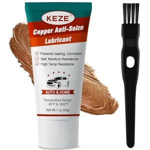 KEZE Koperen anti-seize smeermiddel voor Autoschroefdraad, bougies, bouten en moeren, voorkomt roest en corrosie, bestand tegen hoge temperaturen (1 verpakking)