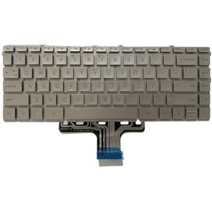 US RU-indeling voor HP X360 voor Pavilion 15T-EW 14-EC DW EK DV DY 14m-DW 13-BB TPN-I137 Q244 Q234 Q243 Q262 E267 laptoptoetsenbord(Silver backlit US)