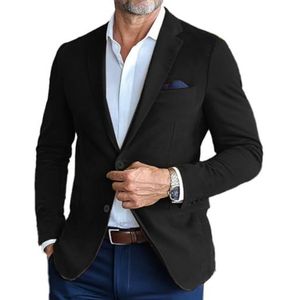 Leader of the Beauty Herenpak blazer slim fit jas prom smoking jas piek revers bruiloft prom smoking jas, Zwart, XS