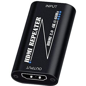 KUYIA HDMI versterker signaalversterker repeater 4K @60Hz 25m/1080P 44m extender, HDMI-verlenger vrouwelijk naar vrouwelijk voor gaming/kantoor/thuisbioscoop (geen stroom nodig)