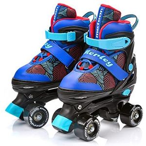 Rolschaatsen Voor Kinderen en Tieners - Verstelbare Inlineskates met elk 4 wielen - Comfortabele Retro Rolle Skates voor Meisjes en Jongens (MERLEY, S 31-34)