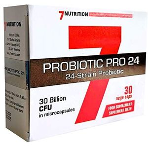7Nutrition Probiotic Pro 24 Pakket van 1 x 30 Plantaardige Capsules - Probiotisch - Voedingssupplement - 30 Miljard CFU in Microcapsules - Lactobacillus Acidophilus - FOS - Acaciavezel