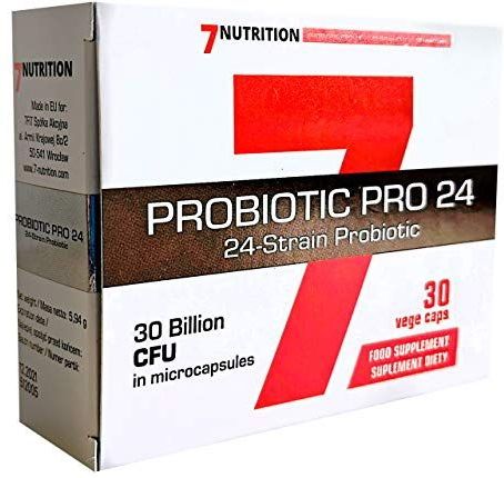 7Nutrition Probiotic Pro 24 Pakket van 1 x 30 Plantaardige Capsules - Probiotisch - Voedingssupplement - 30 Miljard CFU in Microcapsules - Lactobacillus Acidophilus - FOS - Acaciavezel