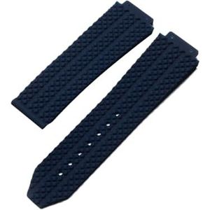 Horlogeband geschikt for Hublot Big Bang Siliconen 24 26mm Waterdichte Mannen Horlogeband Ketting Horloge Accessoires Rubber Horloge Armband Ketting (Color : Blue Band, Size : 24mm)