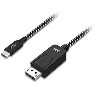 SIIG USB Type C naar DisplayPort gevlochten kabel - 4K @60Hz USB C-naar-DP-kabel - Thunderbolt 3 compatibel - DisplayPort Alt-modus vereist - 2M (6 ft)